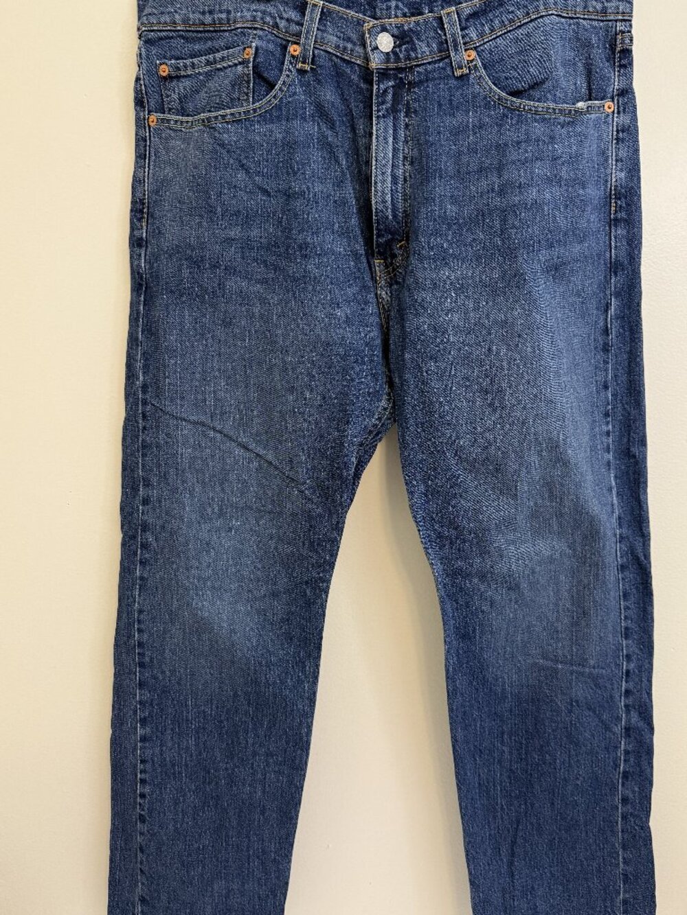 Levi’s Mens 505 Regular Fit Jeans 36x30 Blue Denim Straight Leg Classic Red Tab